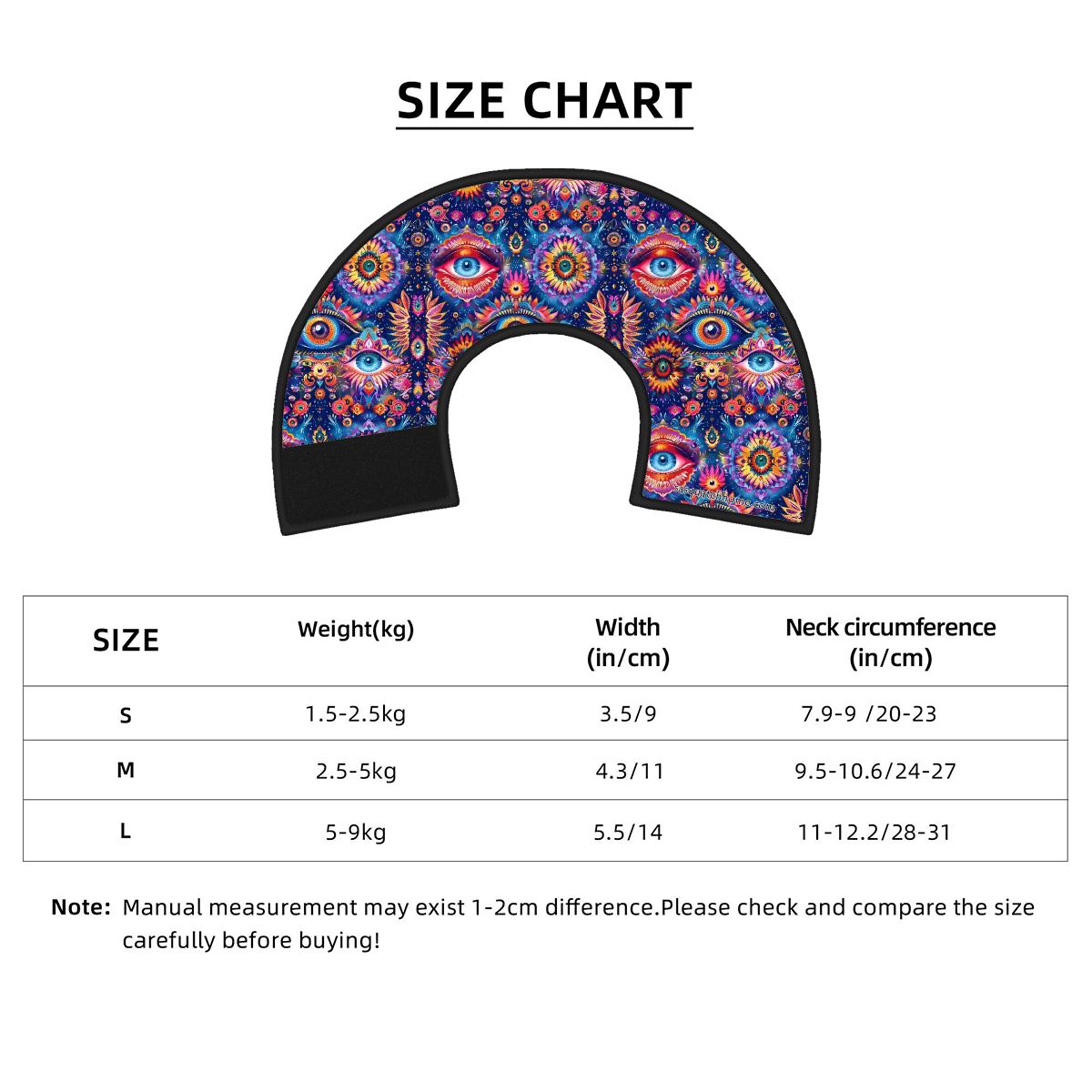 Psychedelic Design, Pet Elizabethan, Pet Medical Collar