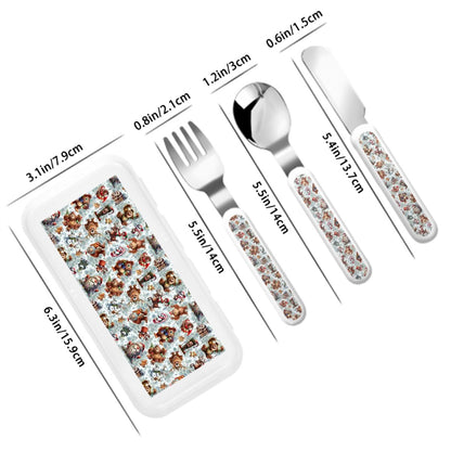 21 Sasquatch Designs Kids Straight Handled Cutlery Set