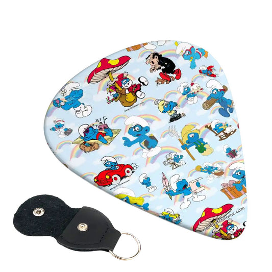 6 Guitar Picks with Keychain Snap Case- 19 Awesome Designs – 3 Thicknesses