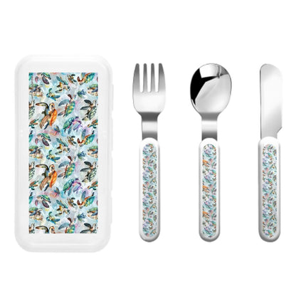 10 Animal Themed Kids Straight Handled Cutlery Set