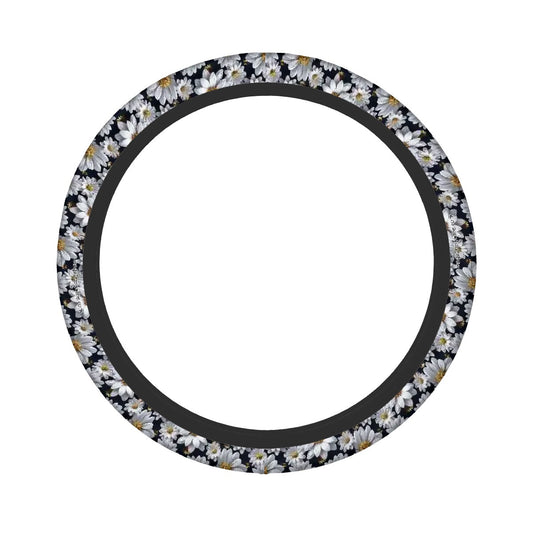 10 Flower Designs, Rugged Auto Steering Wheel Cover - 15"