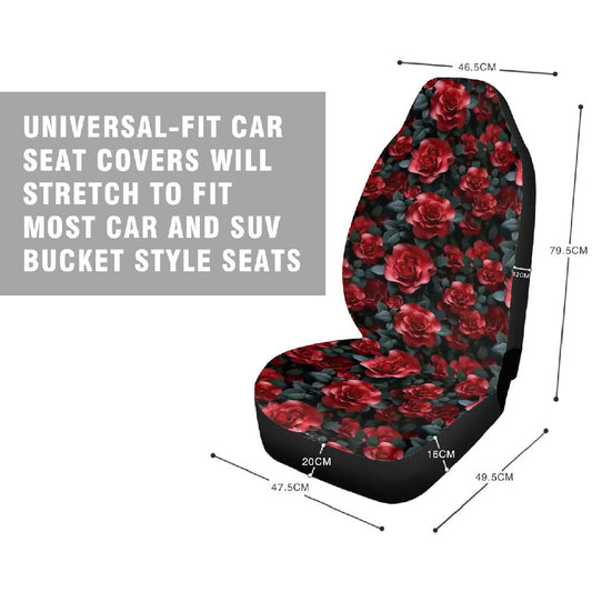 10 Flower Designs, Car Seat Covers, Full 7 Piece Set