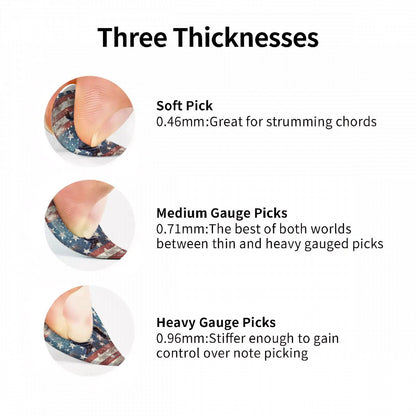 6 Guitar Picks with Keychain Snap Case- Donald Trump Dancing – 3 Thicknesses