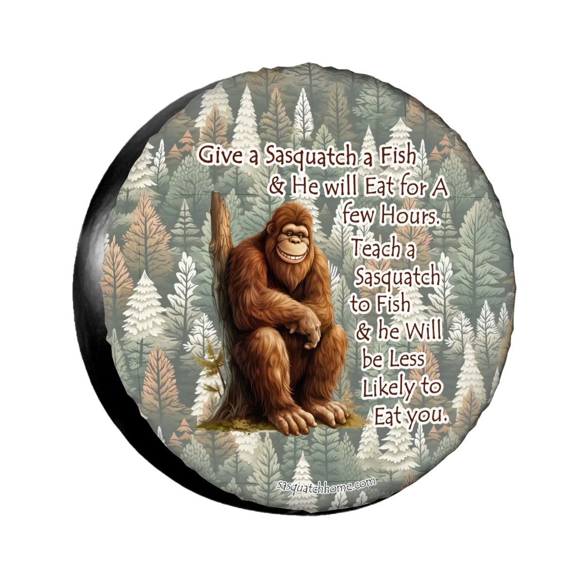 Teach Sasquatch Sasquatch Bigfoot Tire Cover - Protect Your Spare with Style