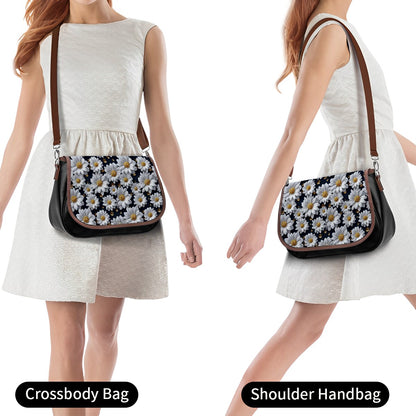 10 Flower Designs, Leather Shoulder Bag / Purse