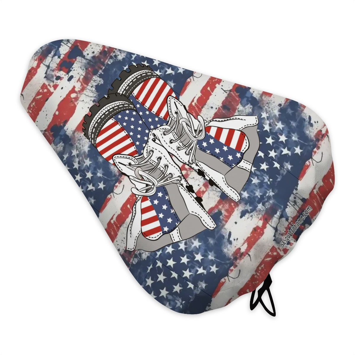 Military Boots on Flag, Waterproof Bike Seat Cover