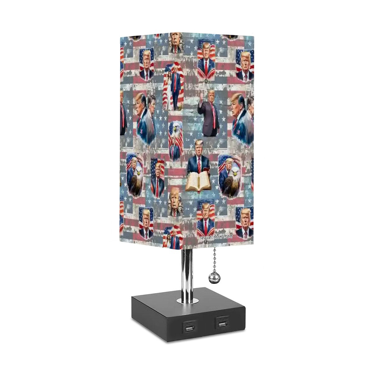 20 Donald Trump Designs, Square Table Lamp with USB Ports, Charger