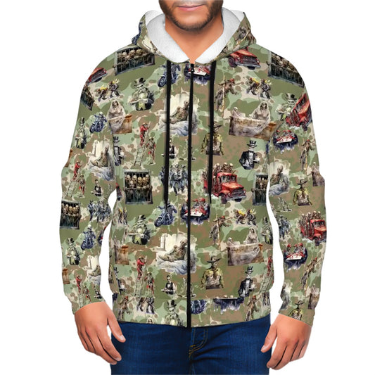 10 Misc Designs, Adult Zip Up Hoodie