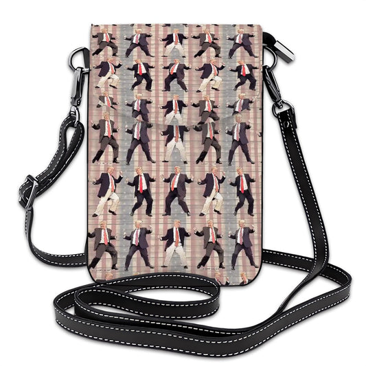 Crossbody Cell Phone Purse - Donald Trump, MAGA Designs, Trump Dance, Christmas Trump
