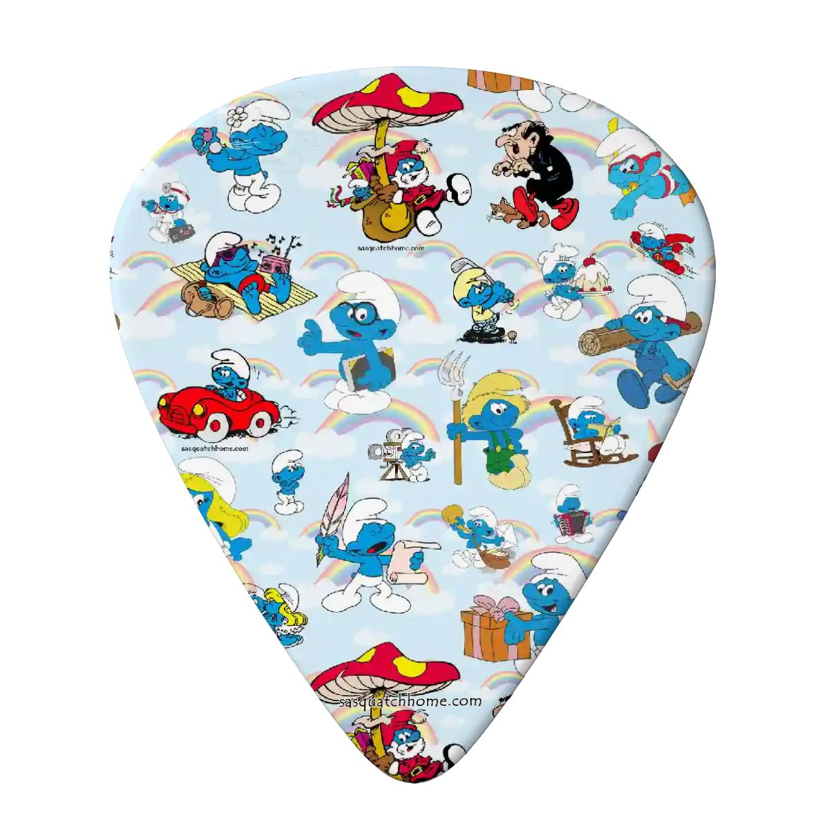 6 Guitar Picks with Keychain Snap Case- 19 Awesome Designs – 3 Thicknesses