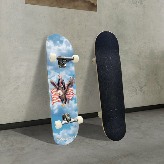 Donald Trump on Eagle, High Density 7 Layer Skateboard, Made In USA