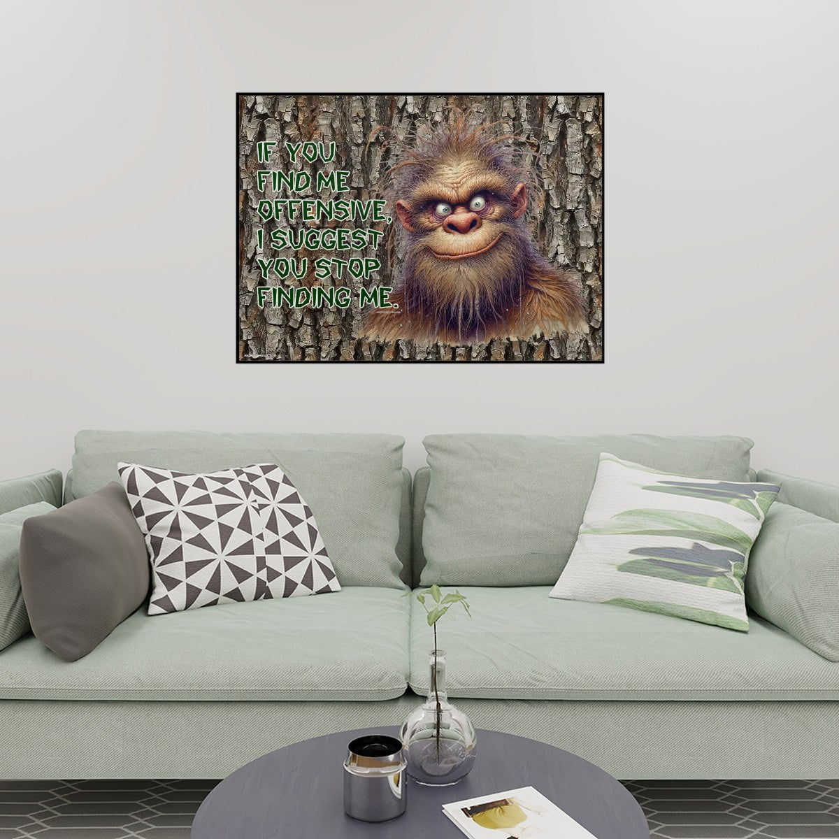 "If You Find Me Offensive" 500 Piece Wooden, Bigfoot,  Sasquatch Jigsaw Puzzle