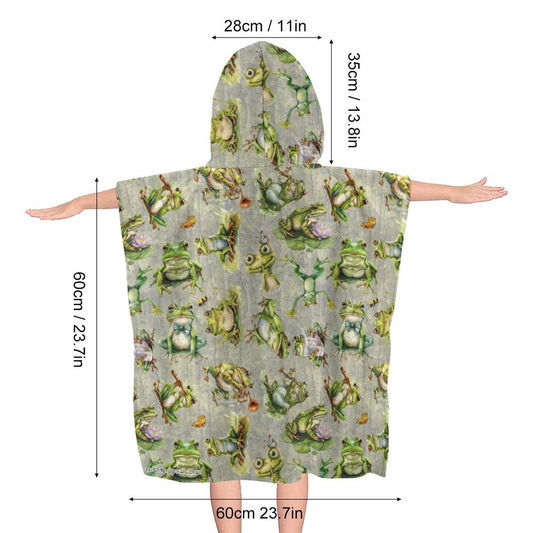 10 Animal Designs - Hooded Terry Cloth Pullover Towel for Kids, Children