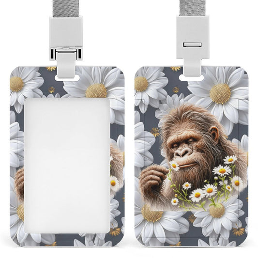 Sasquatch "Smell the Flowers" Vertical ID Badge Holder