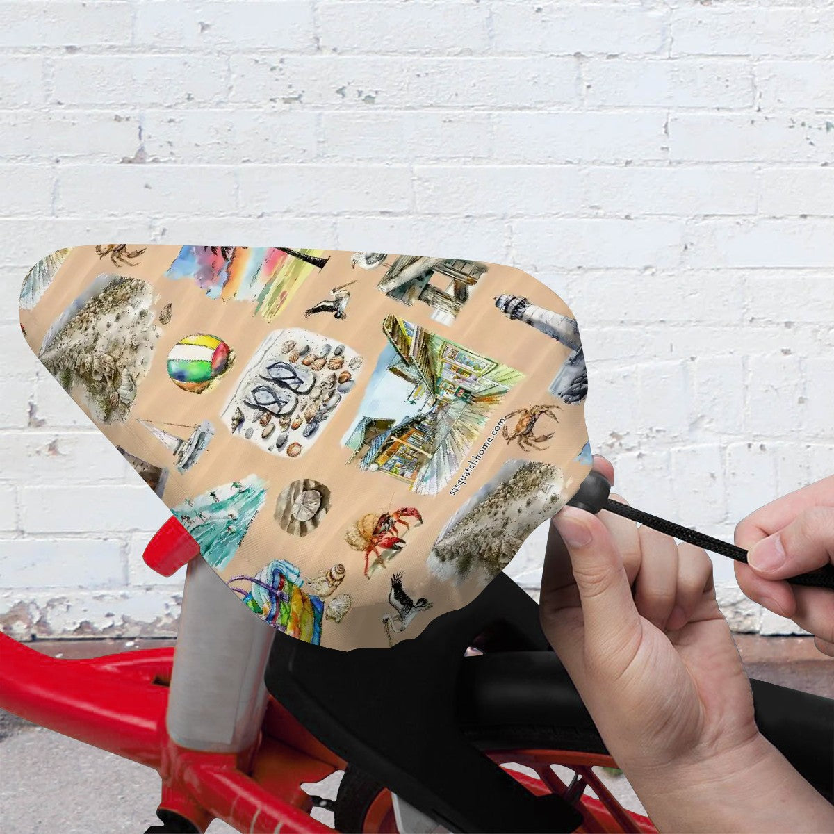 Waterproof Bike Seat Cover - AWESOME DESIGNS - Zombie seat cover, Ireland, Smurfs, Outer Space, Western