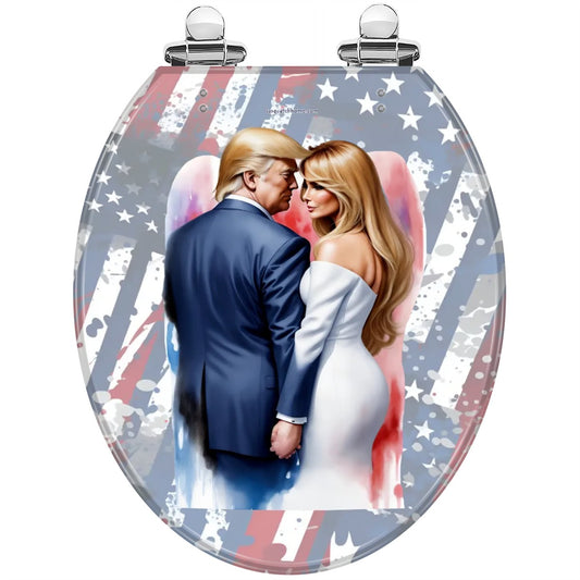 Donald & Melania Trump Universal Toilet Seat