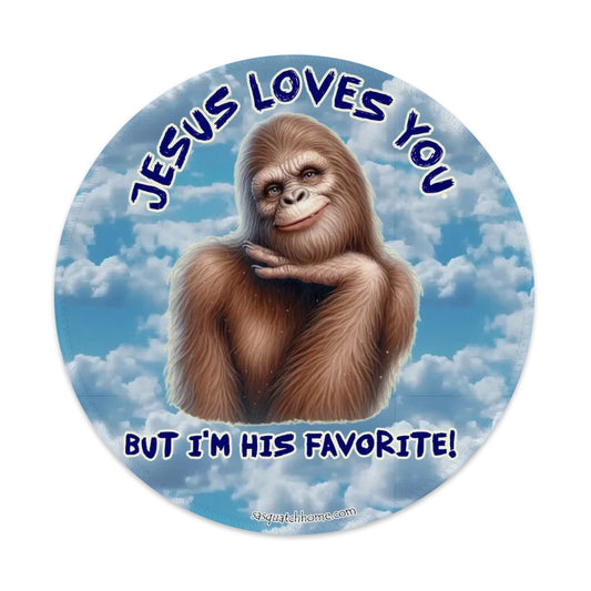 Bigfoot / Sasquatch, 8” Round Mouse pad – Anti slip rubber