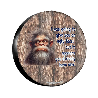 Ugly Face Sasquatch Bigfoot Tire Cover - Protect Your Spare with Style