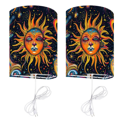 Astrology Design, Wall Sconces, Set of 2, Plug In