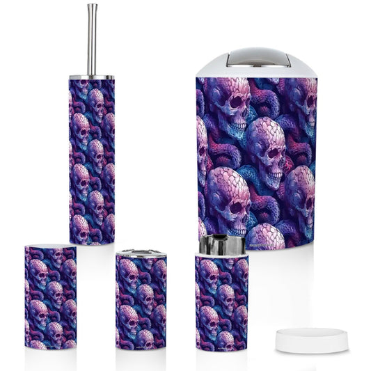 Skulls, 5 Piece Bathroom Décor Set