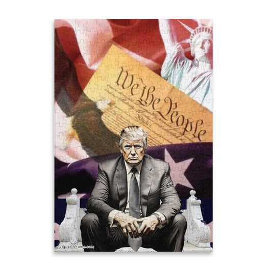 Donald Trump Patriot - Wooden Jigsaw Puzzle 300pcs (Vertical)