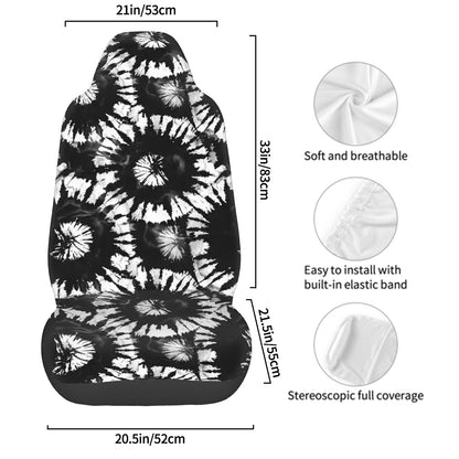 19 Tie Dye Designs, Set of 2 Front Auto Seat Cover