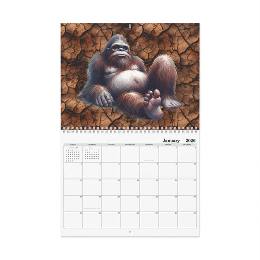 Sasquatch, Bigfoot 2026 8 x 11 inches Calendar, Home Decor, Gift for Holidays, Office Organization