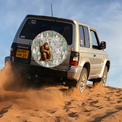 Teach Sasquatch Sasquatch Bigfoot Tire Cover - Protect Your Spare with Style