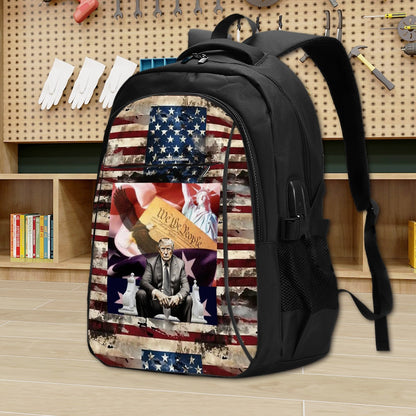 Donald Trmp, Large Capacity, Oxford Travel, Laptop Bag with USB Charger