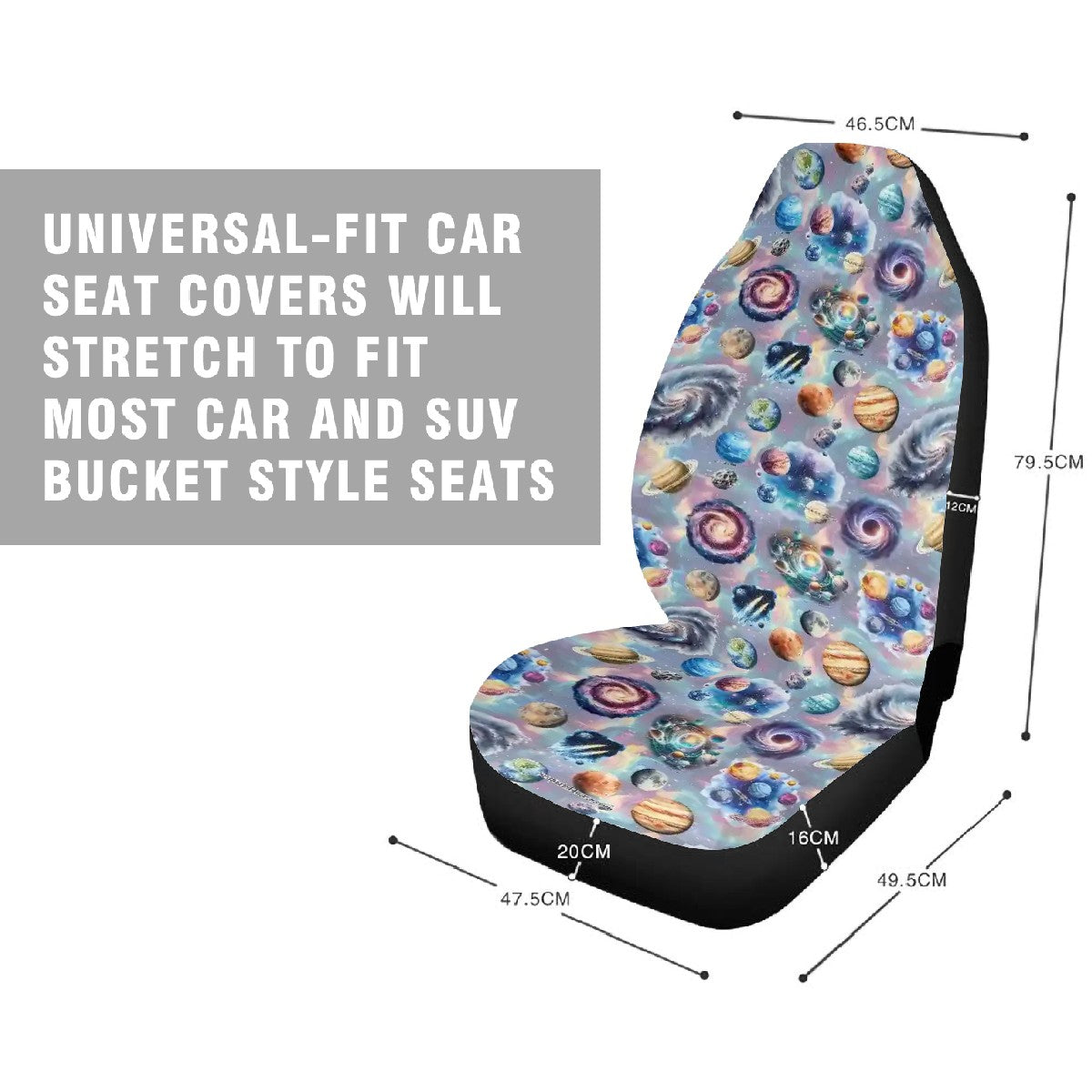 20 Misc Designs,  Car seat covers, Full Set of 3, zombies, smurfs, dragons + more