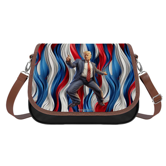 Donald Trump Dancing, Leather Shoulder Bag / Purse