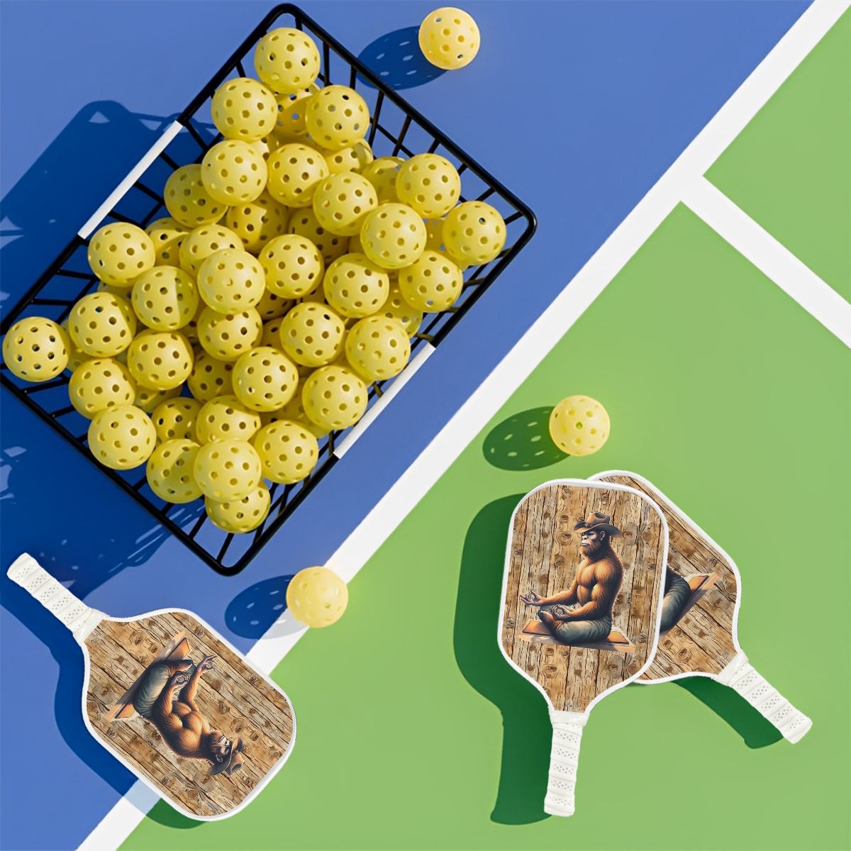 Zen Sasquatch Bigfoot Pickleball Paddle