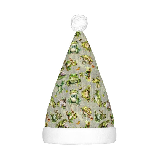 10 Animal Designs, Adult Plush Santa Hat with Light