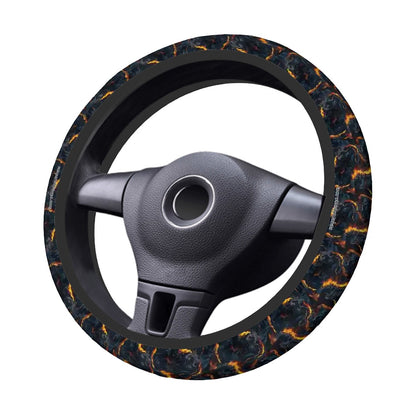 Hot Lava, Rugged Auto Steering Wheel Cover - 15"