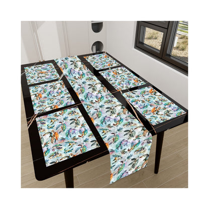 Animal Themed Table Runner, Placemats Set 7 Pieces