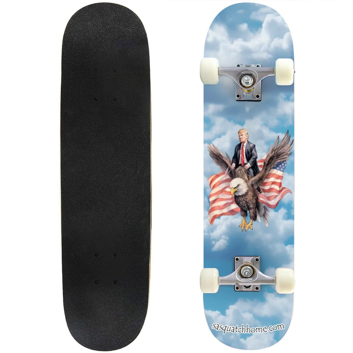 Donald Trump on Eagle, High Density 7 Layer Skateboard, Made In USA