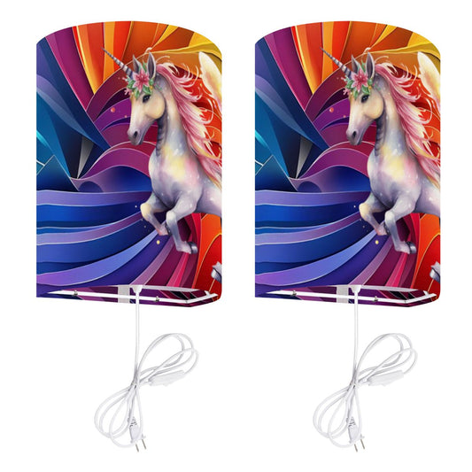 Unicorn Designs, Wall Sconces, Set of 2, Plug In