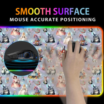 20 Misc Designs, Wireless Charging Gaming Mouse Pads / Mat With Lights - 2 Sizes