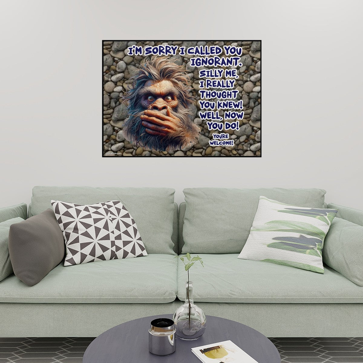 "Im sorry I called you Ignorant" 500 Piece Wooden Sasquatch Jigsaw Puzzle