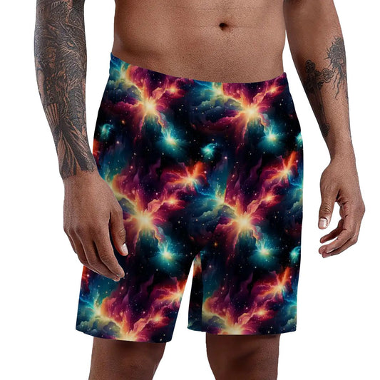 12 Space Designs, Men’s Polyester, pocketed, pajama Shorts