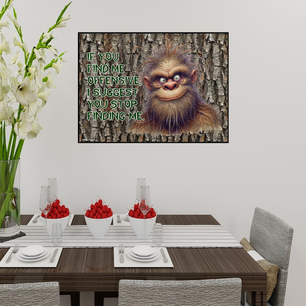 "If You Find Me Offensive" 500 Piece Wooden, Bigfoot,  Sasquatch Jigsaw Puzzle