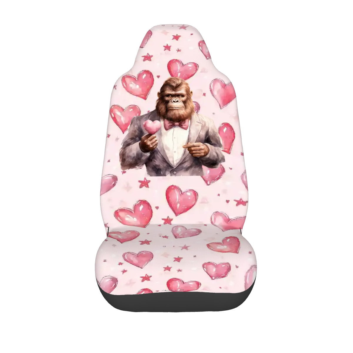 Valentine Bigfoot / Sasquatch, Set of 2 Front Auto Seat Cover