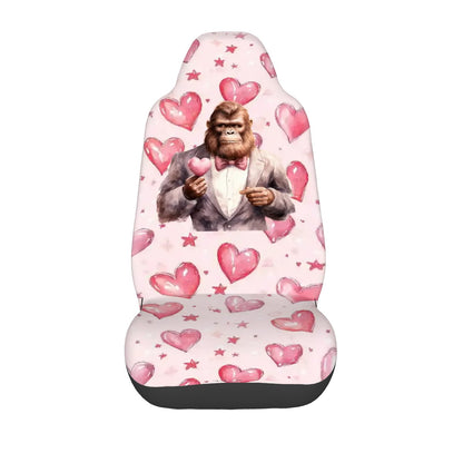 Valentine Bigfoot / Sasquatch, Set of 2 Front Auto Seat Cover