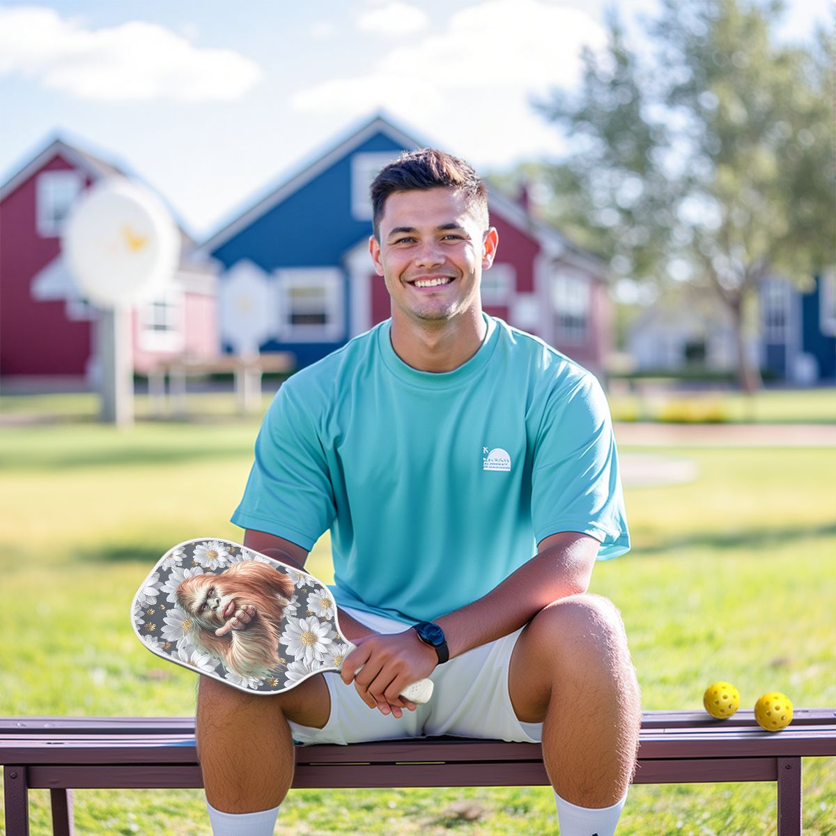 Bigfoot / Sasquatch Daisies 1 Pickleball Paddle-