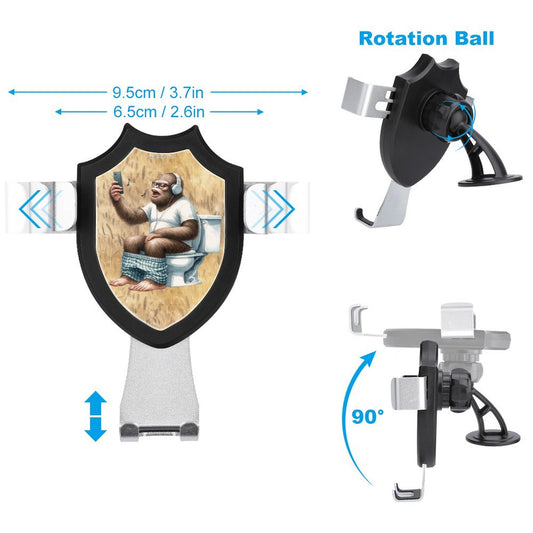 Bigfoot, Sasquatch, Toilet Singing Car Mount Mobile Phone Holder