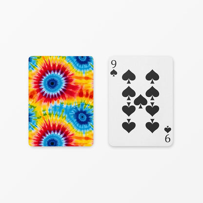 Tie Dye Themed Poker Playing Cards. tie dye cards, hippie playing cards