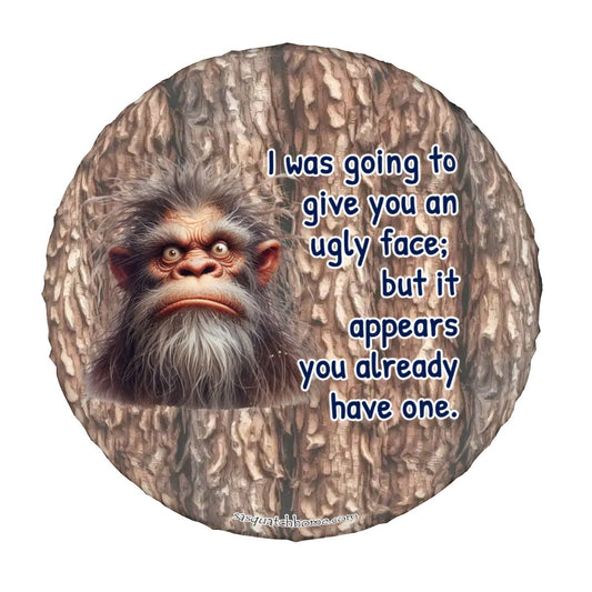 Ugly Face Sasquatch Bigfoot Tire Cover - Protect Your Spare with Style