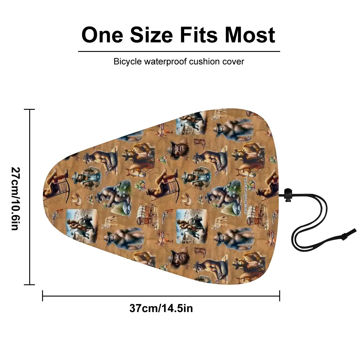 Waterproof Bike Seat Cover - Bigfoot / Sasquatch seat cover