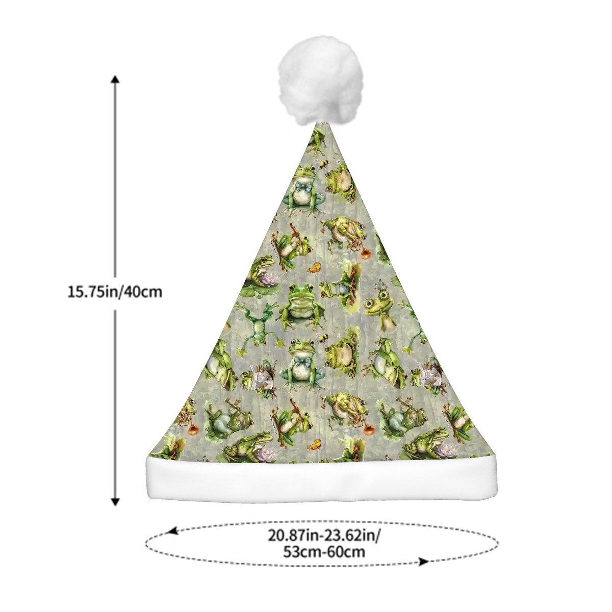 10 Animal Designs, Adult Plush Santa Hat with Light