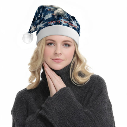 Cute Yeti, Adult Plush Santa Hat with Light